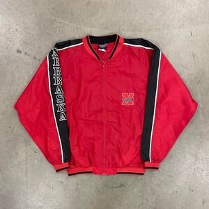Vintage 90s University of Nebraska Cornhuskers Windbreaker Jacket Champs Sports